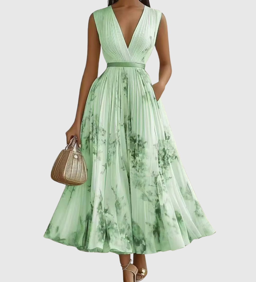 Siena™ - Elegantní Plisované Maxi Šaty