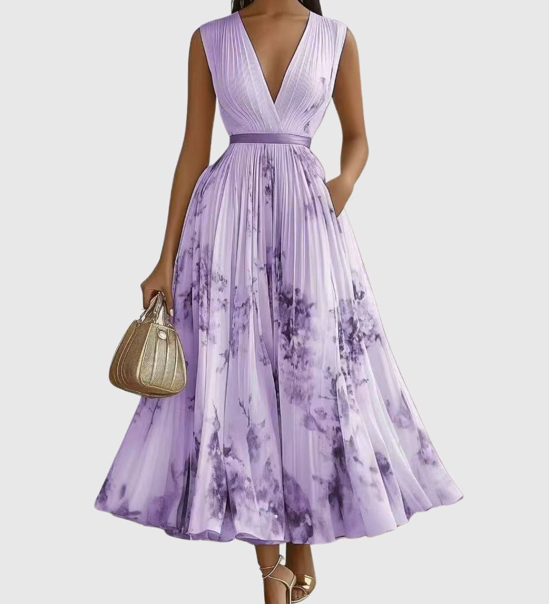 Siena™ - Elegantní Plisované Maxi Šaty
