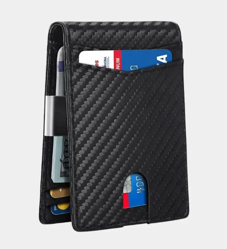 Viktorie® Minimalistická Antivandalismus Peněženka z Uhlíku